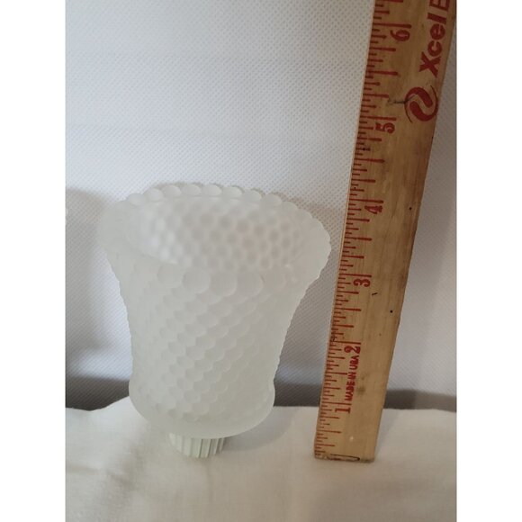 2ct Vintage Frosted White HOMCO Diamond Point Candle Votive Cup Home Interiors - Picture 5 of 5